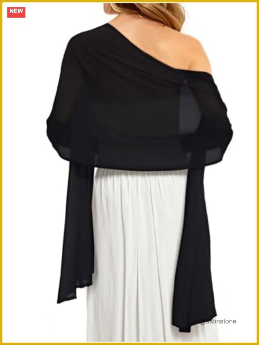 Women Chiffon Shawl Wrap Sheer Scarf Evening Dress Cover Up Bridal Prom